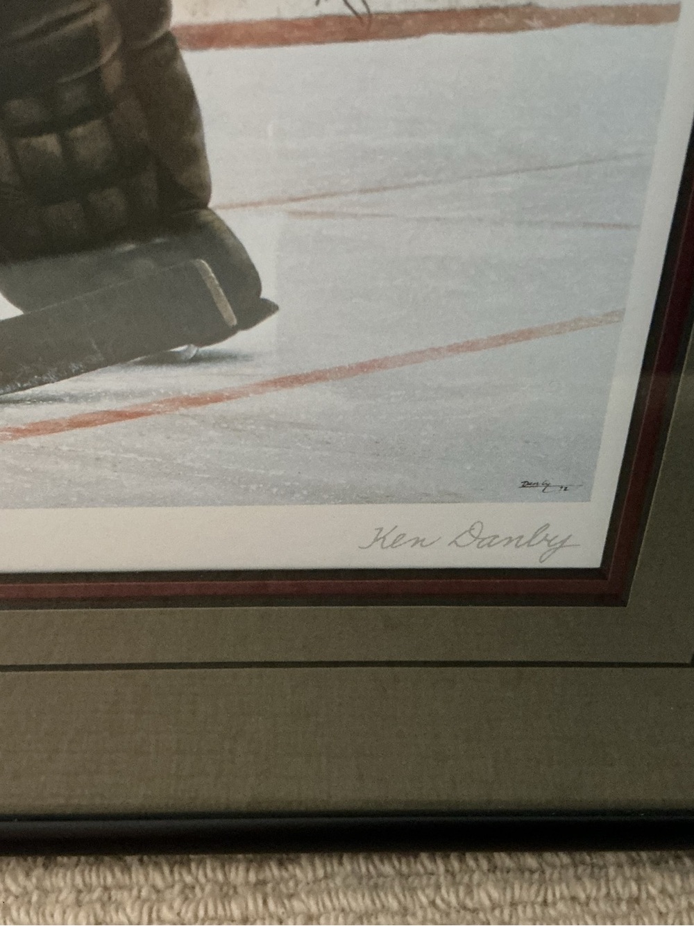 Signed KEN DANBY “At the Crease”(Framed) - Picture 3 of 3